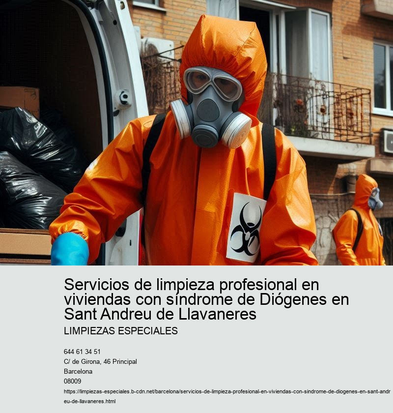 Servicios de limpieza profesional en viviendas con síndrome de Diógenes en Sant Andreu de Llavaneres