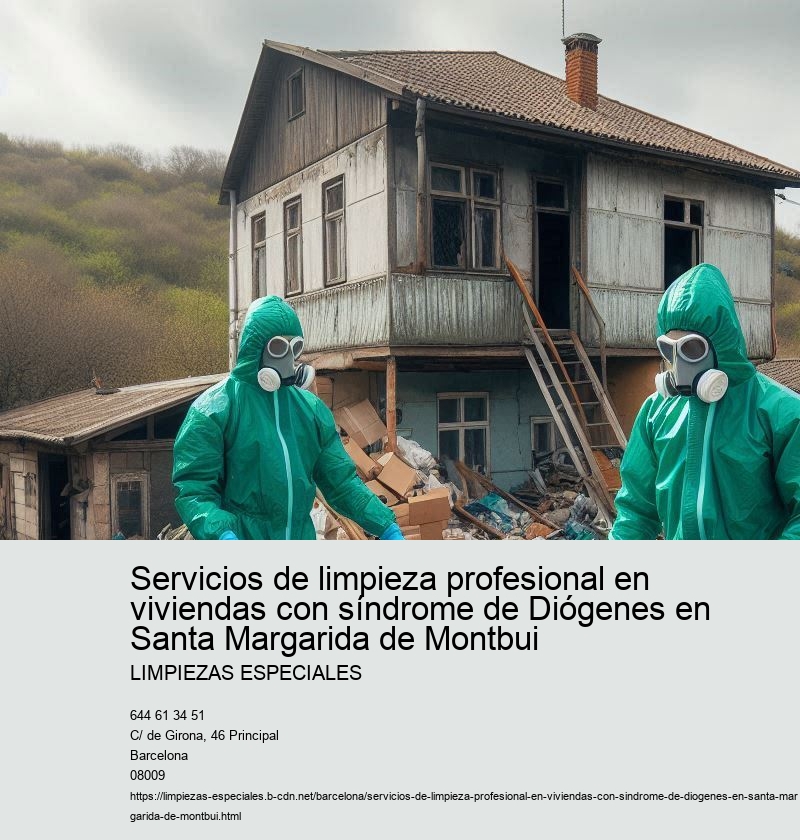 Servicios de limpieza profesional en viviendas con síndrome de Diógenes en Santa Margarida de Montbui
