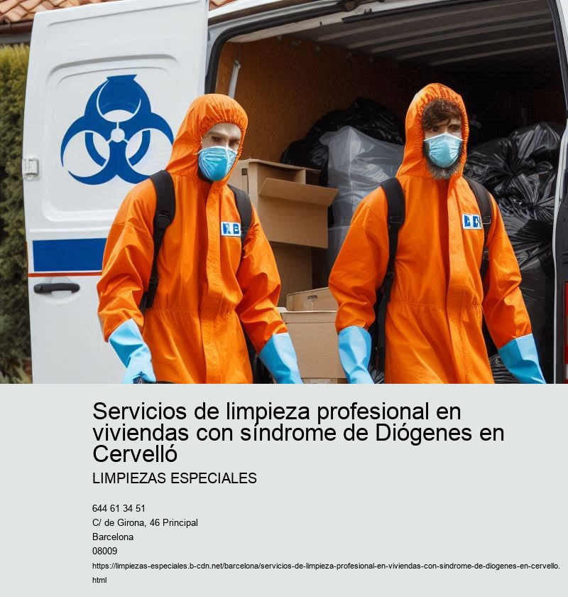 Servicios de limpieza profesional en viviendas con síndrome de Diógenes en Cervelló