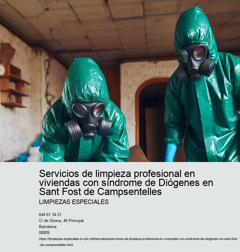 Servicios de limpieza profesional en viviendas con síndrome de Diógenes en Sant Fost de Campsentelles