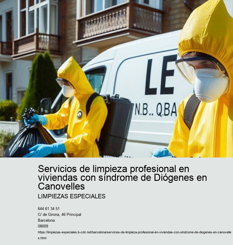Limpieza especializada para el síndrome de Diógenes en Canovelles