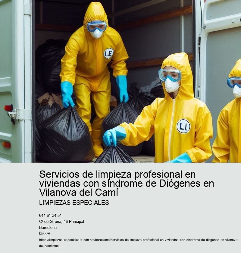Limpieza especializada para el síndrome de Diógenes en Vilanova del Camí