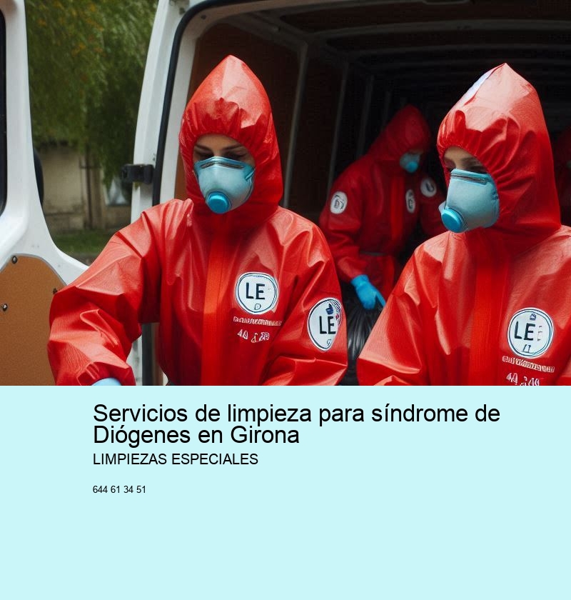 Servicios de Limpiezas Especiales para el síndrome de Diógenes